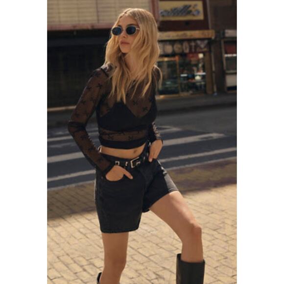 Anthropologie Long-Sleeve Novelty Lace Top - Size XS - Picture 2 of 6